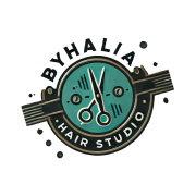 Logo Byhalia Hair studio ok